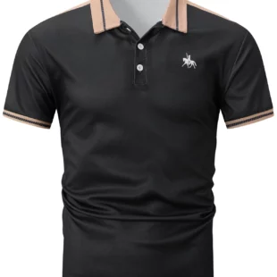 2024 Cross-border summer new European and American muscle men daily casual printed lapel short-sleeved sports Polo shirt 4 kf S119e8923e74b473e8d94c6df8787d8f7X