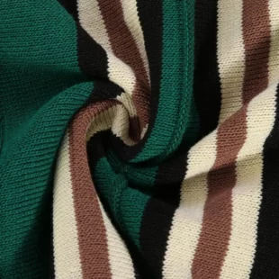 Men's Summer Knitted Shirt Contrast Color Single breasted Short Sleeve Stripe Print Knitted Summer Tops Male Clothes 4 kf S175515aa83524d9598d681dd8d4f2e94a