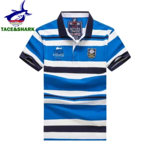 TACE&SHARK 2024 Summer Fashion Yellow Stripes Polo Shirt Brand Shark Camisa Masculina Mens Polos Shirts Clothing 3XL 2 kf S1f91d1445be8435fac3a889ea71b07faf