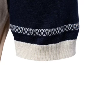 AIOPSON 2025 Men's Breathable Striped Contrast Panel Polo Shirt - Lightweight Summer Casual Knit Top with Mesh Inserts 2 kf S25b6ef5a30074a6289c477f2f89f63dcZ