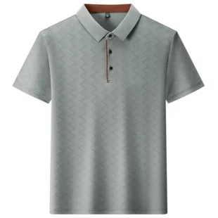 polo shirt men high quality summer new Ice silk Men's Short-sleeved polo shirt stripes business casual mens polo shirt 6XL 6748 4 kf S276bbff65cf74784a7bec0e1dbe74a0fX