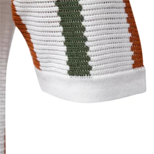AIOPESON Men's Ribbed Knit Polo Shirt For Breathable Striped Casual Wear with Comfortable Collar High quality Male Polo Shirt 2 kf S28b44b633580423c8a20191e132e33058