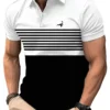 2024 Golf Wear Men Fashion Short -sleeved Striped Stamps Poloshan Casual Lapel POLO Shirt Men's Clothing Tops 6 kf S3fa25bf9eead459cb040d0cc789b3e63C