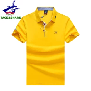 TACE&SHARK Brand Business Polo Shirt Men Summer Tops Solid Color Shark Polos Shirts for Male Military Fashion Casual Clothing 2 kf S456481745e454486a448d083a57fb6b7N
