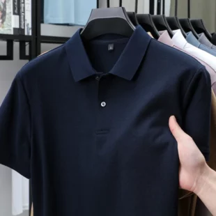100% pure cotton luxury brand men's short sleeved polo shirt summer fashion stripe classic golf top casual silk business T-shirt 89 kf S7165f834a2f54430bdcdf8d1af5261a2j