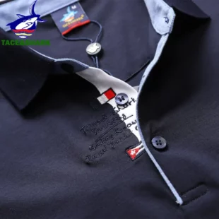 TACE&SHARK Brand Business Polo Shirt Men Summer Tops Solid Color Shark Polos Shirts for Male Military Fashion Casual Clothing 5 kf S77f190bb2b394b358b567b7fce93c858P