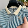 High quality breathable cotton short sleeve men's POLO shirt 2024 summer exquisite brand badge stripe design top soft T-shirt 2 kf S7c08c1bb6d554004a565c0423cbd5955p