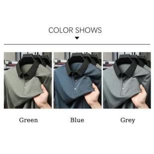 BROWON Brand 2025 Summer Man's Branded Polo Shirt Thin Striped Design Short Sleeve Retro Style Office Work Polo Shirt for Man 2 kf S8f576484fd5a42918663ffd2b9ed3922H