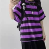 Women T-Shirts Harajuku Goth Punk stripe Print Short Sleeve Loose Clothes Oversized T Shirt Female Tops Hip Hop Tee Shirt 6 kf S91746072065b4b389daa0391b8fc47a8E