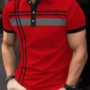Fashion Stripe Print Polo Shirt For Men Casual Lapel Loose Short Sleeve Tops Business Golf Male Clothes Casual Trend T-shirt 2 kf S98e7b46f4d354ce7aa0cc3444717b13bd