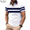 Classic Striped Printed Polo Men's Clothing Business Lapel Short Sleeve Tee T Shirt for Man New in Tops & Tees Mens Polo Shirts 5 kf S9bcc61ad57a84a79932b94e9d109e0e4n
