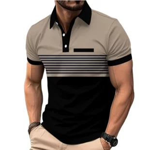 Summer T Shirts for Men 2024 Short Sleeve Men's Clothing Collar 3D Printing Plain Shirt Striped Polo Tees Fashion Pullover Tops 2 kf Sb1fcf3dead8e4eaeb67a123c9fc787adY