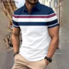 Fashion Striped Polo Shirt Men's Short Sleeve Tee Casual Men's Clothing Trendy Mens Polo Shirts Harajuku Street Shirts for Man 7 kf Sb483fa02c6304e67aa843d1233d3ecfaZ