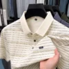 High quality silky cotton short sleeve polo shirt men's summer fashion striped pocket design comfort breathable lapel T-shirt 6 kf Sbcbe57fa22424f9f893ed89c25ea97d5J