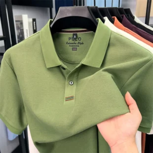 100% pure cotton short sleeve polo shirt men summer simple Korean fashion striped high-end designer brand casual golf T-shirt 2 kf Sdcf86e89a0224c28b52380b933820c0aV