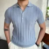 Men's Short-Sleeved Polo Shirt with Lapel Collar, Business Casual Style, Pure Color Sweater, New Fashionable Design, Plus Size 6 kf Sde3dfd94572c42afa4fd1e76547e8dd7R