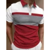 Men's Fashion Short Sleeve Polo Shirt Casual Striped Shirt Turtleneck Shirt Breathable Top Daily Casual Sports Men's Clothing 2 kf Se122e969041d4d66af7c3cc8b7f8ad72J