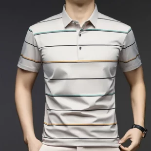 Business polo shirt, atmospheric lapel T-shirt, short sleeved new style, ice silk cool casual top dad shirt 2 kf Se74d9995dc114eaca886064f40494868x