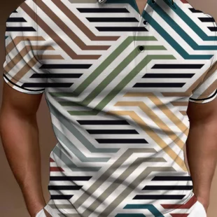 Men's Striped Block Button Polo Shirts Casual Short Sleeves Mens Male Polo Tee Shirt Mens Tops Street Mans Golf Clothing Clothes 1 kf Sfa8c99e3dcaf4b0898c8857a743dc4ecD