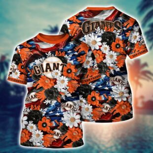 MLB San Francisco Giants Tropical Tranquility Bloom All Over Print T-Shirt