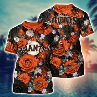 MLB San Francisco Giants Tropical Twist All Over Print T-Shirt For Fans