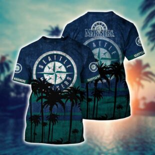 MLB Seattle Mariners Casual Style All Over Print T-Shirt