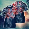 MLB Seattle Mariners Hawaiian Heatwave All Over Print T-Shirt 1 MLB Seattle Mariners Hawaiian Heatwave All Over Print T-Shirt