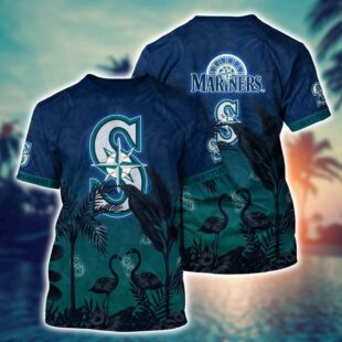 MLB Seattle Mariners Paradise Bloom All Over Print T-Shirt