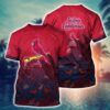 MLB St. Louis Cardinals All Over Print T-Shirt Paradise Bloom For Sports Enthusiasts 2 MLB St. Louis Cardinals All Over Print T-Shirt Paradise Bloom For Sports Enthusiasts