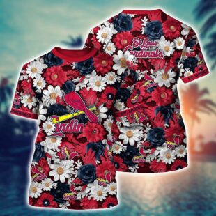 MLB St. Louis Cardinals All Over Print T-Shirt Sunset Slam Serenade For Fans Sports