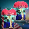 MLB St. Louis Cardinals All Over Print T-Shirt Tropical Elegance For Fans Sports