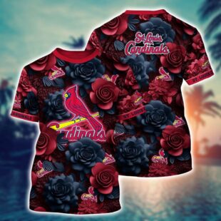MLB St. Louis Cardinals All Over Print T-Shirt Tropical Trends For Fans Sports