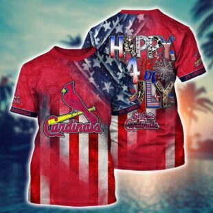 MLB St. Louis Cardinals Baseball Bloom Burst All Over Print T-Shirt