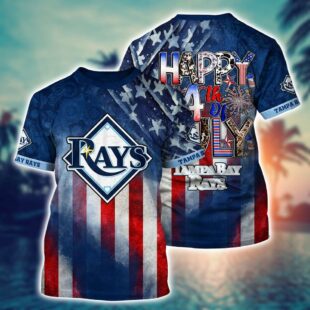 MLB Tampa Bay Rays All Over Print T-Shirt Baseball Bloom Burst For Fans Sports
