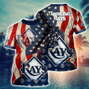 MLB Tampa Bay Rays All Over Print T-Shirt Blossom Bliss Fusion For Fans Sports