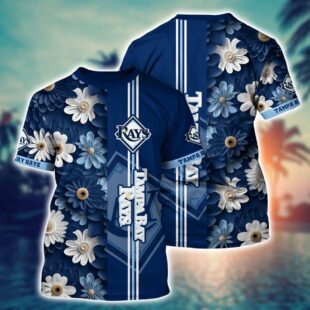MLB Tampa Bay Rays All Over Print T-Shirt Blossom Bloom For Sports Enthusiasts