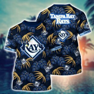 MLB Tampa Bay Rays All Over Print T-Shirt Champion Comfort For Fans Baseball