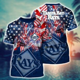 MLB Tampa Bay Rays All Over Print T-Shirt Hawaiian Heatwave For Fans Sports