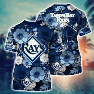 MLB Tampa Bay Rays All Over Print T-Shirt Sunset Slam Chic For Fans Sports