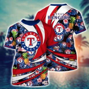 MLB Texas Rangers All Over Print T-Shirt Athletic Aura For Fans Baseball