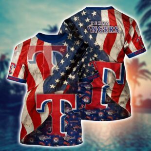 MLB Texas Rangers All Over Print T-Shirt Blossom Bliss Fusion For Fans Sports