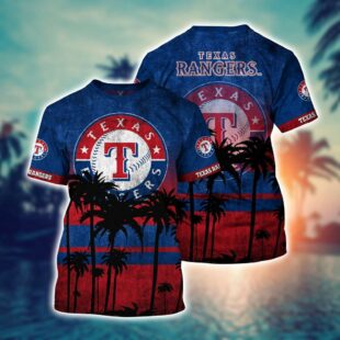 MLB Texas Rangers All Over Print T-Shirt Casual Style For Fans Sports