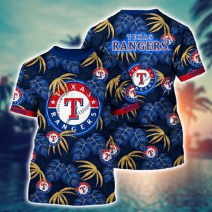 MLB Texas Rangers All Over Print T-Shirt Champion Comfort For Fans Baseball