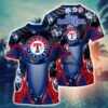 MLB Texas Rangers All Over Print T-Shirt Champion Comfort For Fans Sports