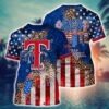 MLB Texas Rangers All Over Print T-Shirt Chic in Aloha For Fans Sports
