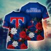MLB Texas Rangers All Over Print T-Shirt Floral Vibes For Fans Sports