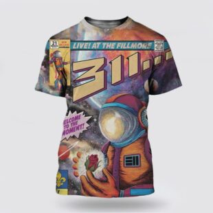 311 Gig Poster For New Orleans Louisiana Live At The Fillmore On March 21 2025 3D T-Shirt