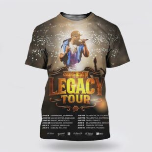50 Cent Legacy Tour 2025 Tour Dates Schedule 3D T-Shirt