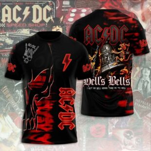 AC DC Hells Bells PWR UP Tour 2025 ACDC Merch Father In Law 3D T-Shirt