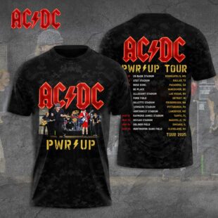 AC DC Pwr Up Tour 2025 3D T-Shirt